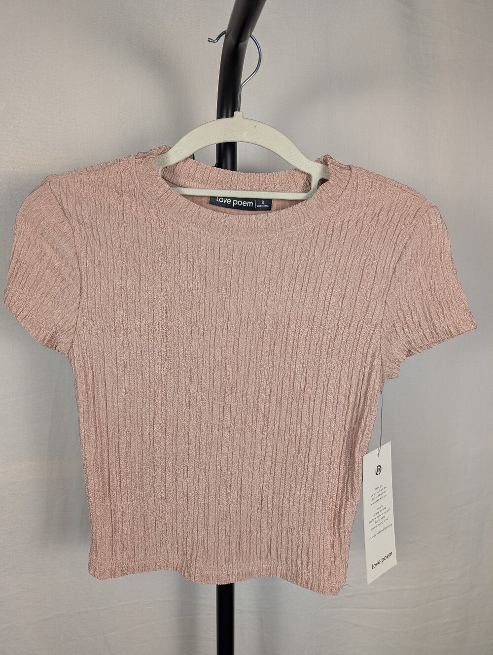 A-168 Love Poem NWT 2-Piece Blush Pink Crinkle Knit Lounge Set Size Small - Picture 10 of 15